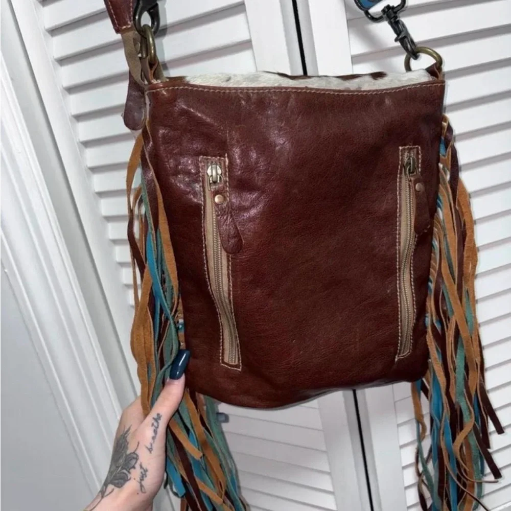 Myra Bag Cowhide and Paisley Crossbody - Picture 4 of 4
